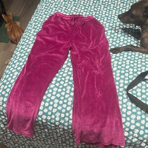 Purple, velvet pants